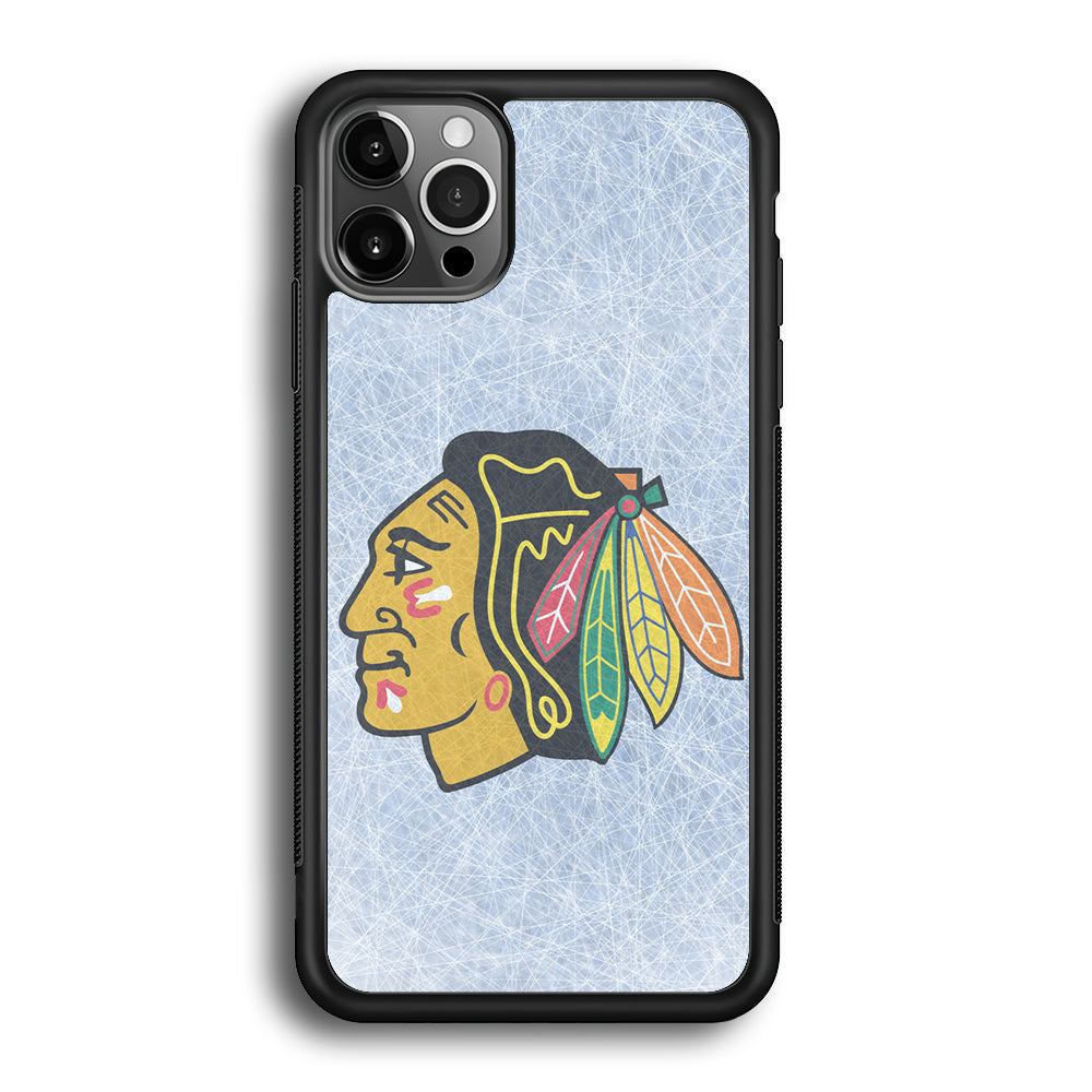 Hockey Chicago Blackhawks NHL 002 iPhone 12 Pro Max Case-Phone Case-Rubber Black (2D Case)-Altracase