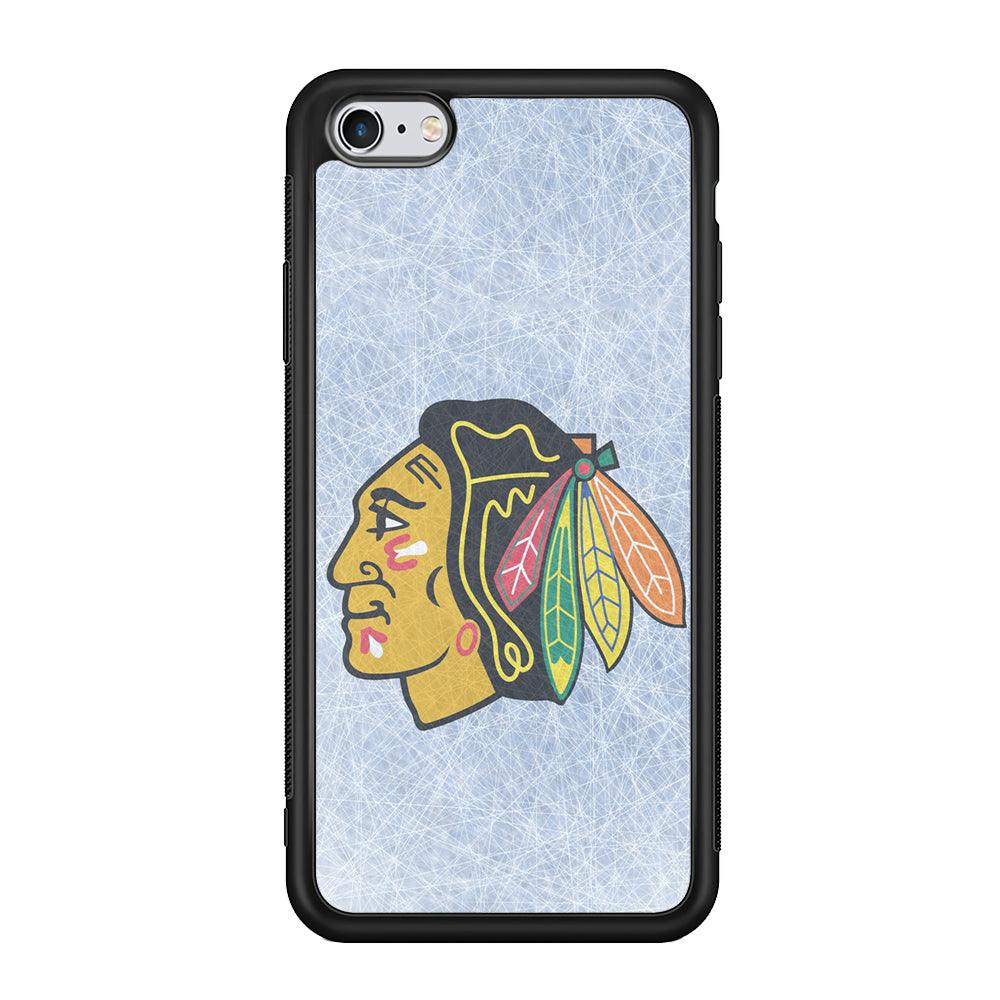 Hockey Chicago Blackhawks NHL 002 iPhone 6 | 6s Case-Phone Case-Rubber Black (2D Case)-Altracase