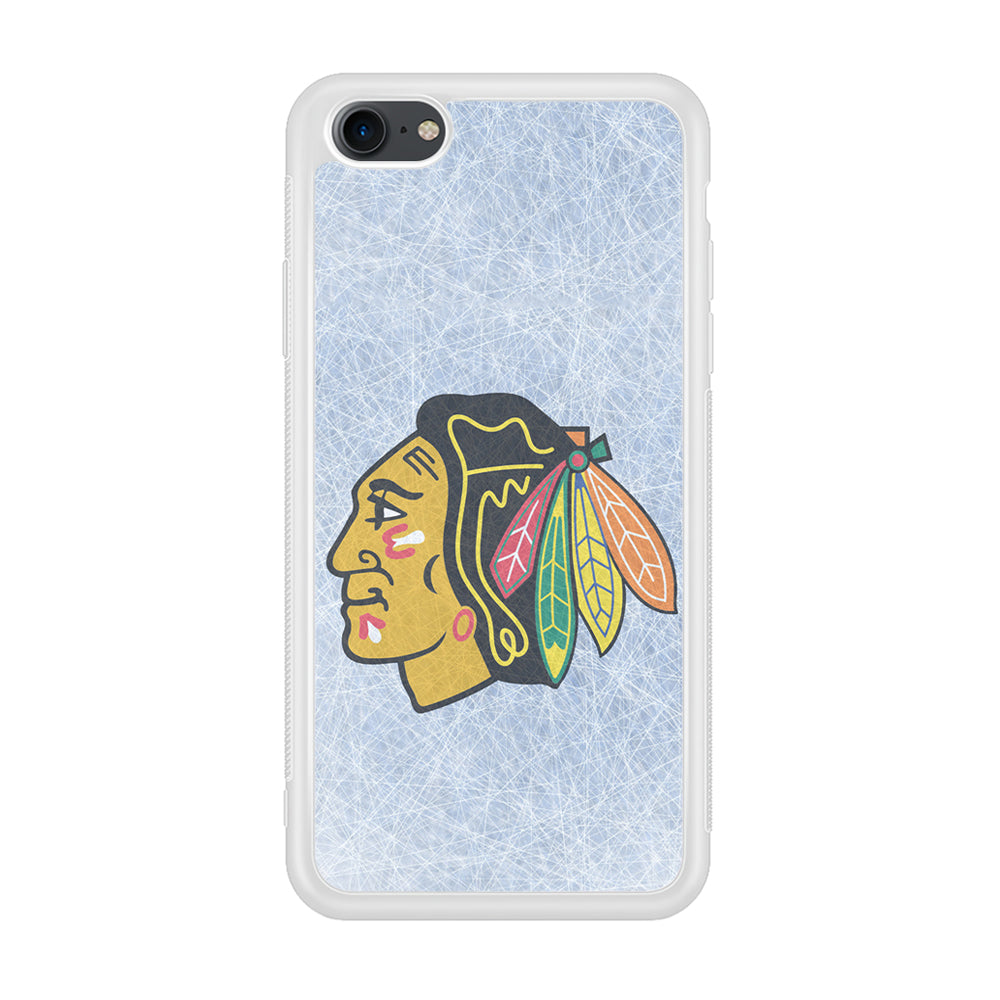 Hockey Chicago Blackhawks NHL 002 iPhone 7 Case-Phone Case-Rubber White (2D Case)-Altracase