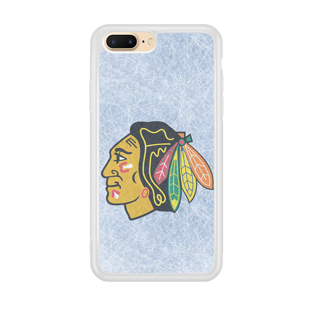 Hockey Chicago Blackhawks NHL 002 iPhone 7 Plus Case-Phone Case-Rubber White (2D Case)-Altracase