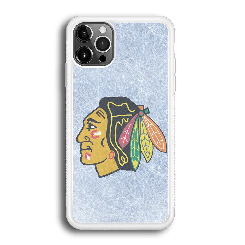 Hockey Chicago Blackhawks NHL 002 iPhone 12 Pro Max Case-Phone Case-Rubber White (2D Case)-Altracase