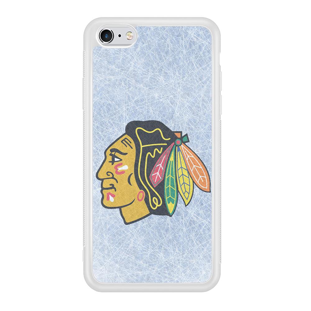 Hockey Chicago Blackhawks NHL 002 iPhone 6 | 6s Case-Phone Case-Rubber White (2D Case)-Altracase