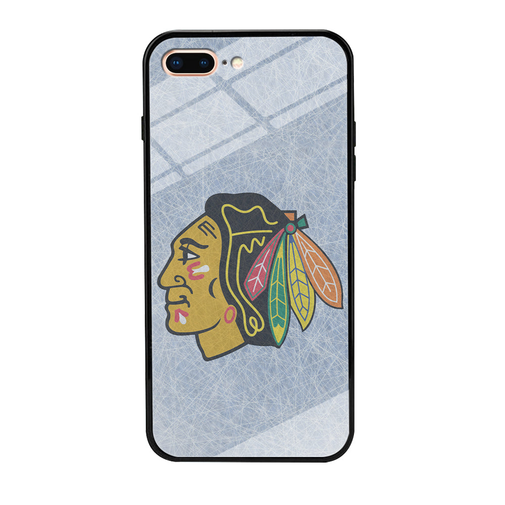 Hockey Chicago Blackhawks NHL 002 iPhone 8 Plus Case-Phone Case-Tempered Glass Case-Altracase