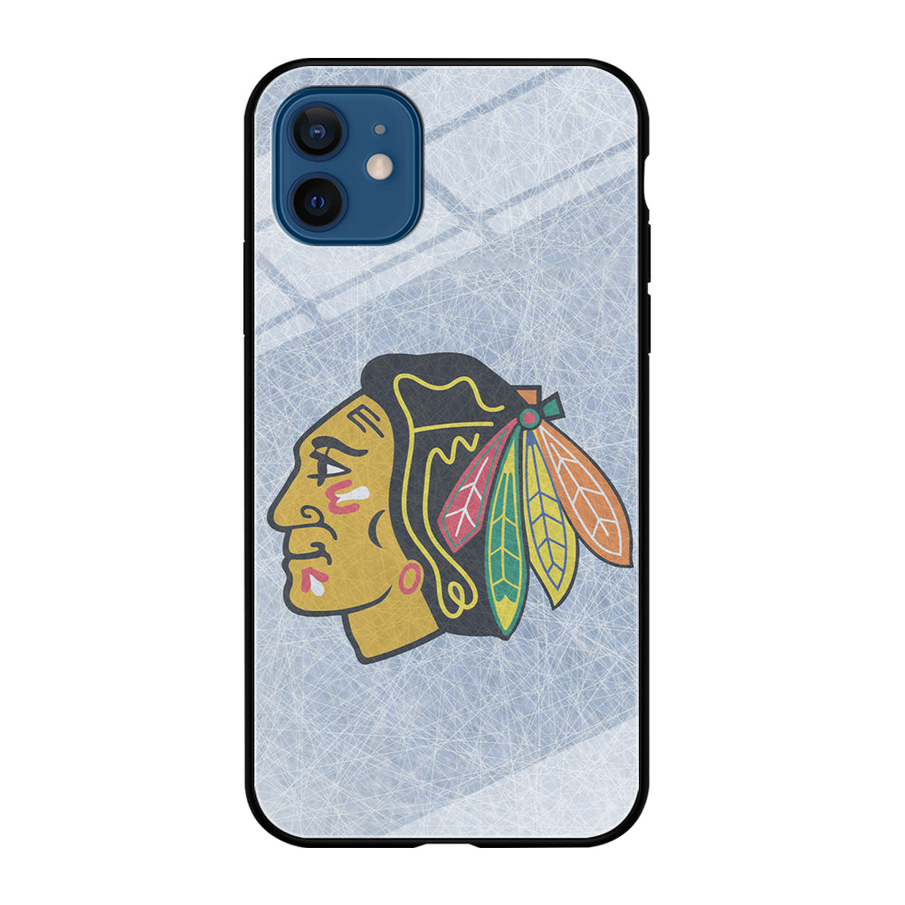Hockey Chicago Blackhawks NHL 002 iPhone 12 Case-Phone Case-Tempered Glass Case-Altracase