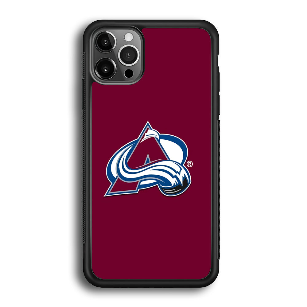 Hockey Colorado Avalanche NHL 001 iPhone 12 Pro Max Case-Phone Case-Rubber Black (2D Case)-Altracase