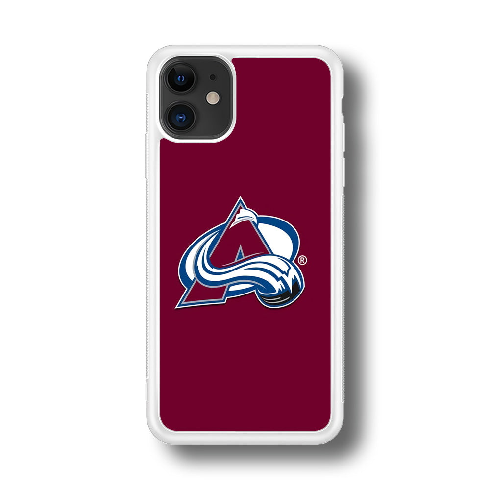 Hockey Colorado Avalanche NHL 001 iPhone 11 Case-Phone Case-Rubber White (2D Case)-Altracase