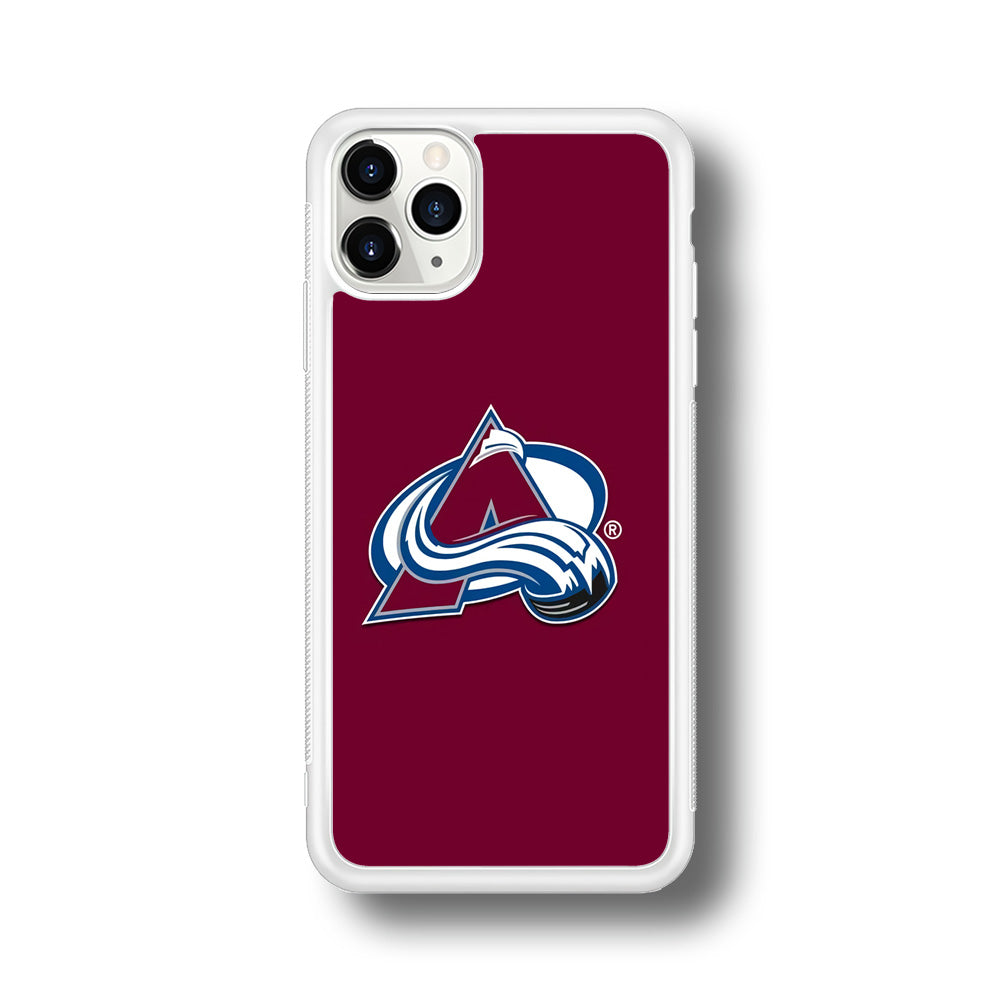 Hockey Colorado Avalanche NHL 001 iPhone 11 Pro Max Case-Phone Case-Rubber White (2D Case)-Altracase