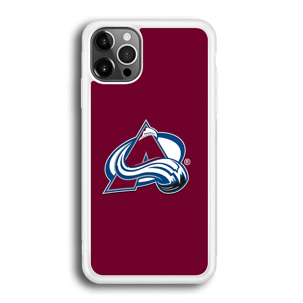 Hockey Colorado Avalanche NHL 001 iPhone 12 Pro Max Case-Phone Case-Rubber White (2D Case)-Altracase
