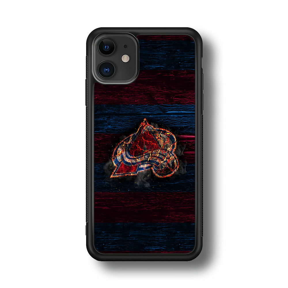 Hockey Colorado Avalanche NHL 002 iPhone 11 Case-Phone Case-Rubber Black (2D Case)-Altracase