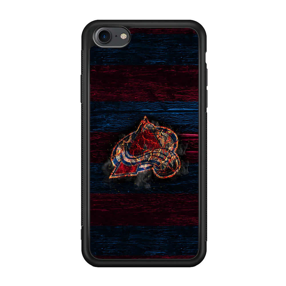 Hockey Colorado Avalanche NHL 002 iPhone 7 Case-Phone Case-Rubber Black (2D Case)-Altracase
