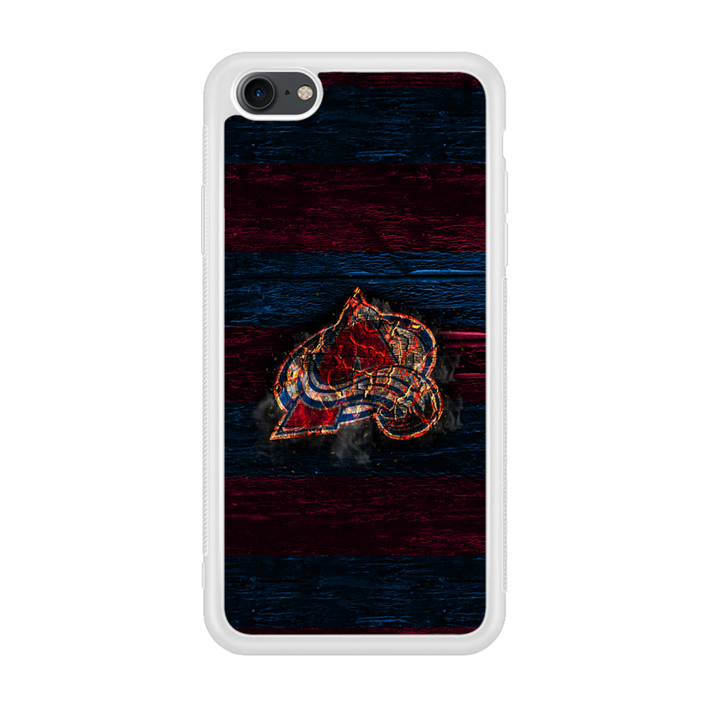 Hockey Colorado Avalanche NHL 002 iPhone 7 Case-Phone Case-Rubber White (2D Case)-Altracase
