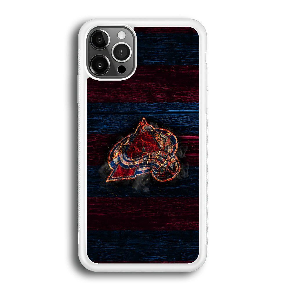 Hockey Colorado Avalanche NHL 002 iPhone 12 Pro Max Case-Phone Case-Rubber White (2D Case)-Altracase