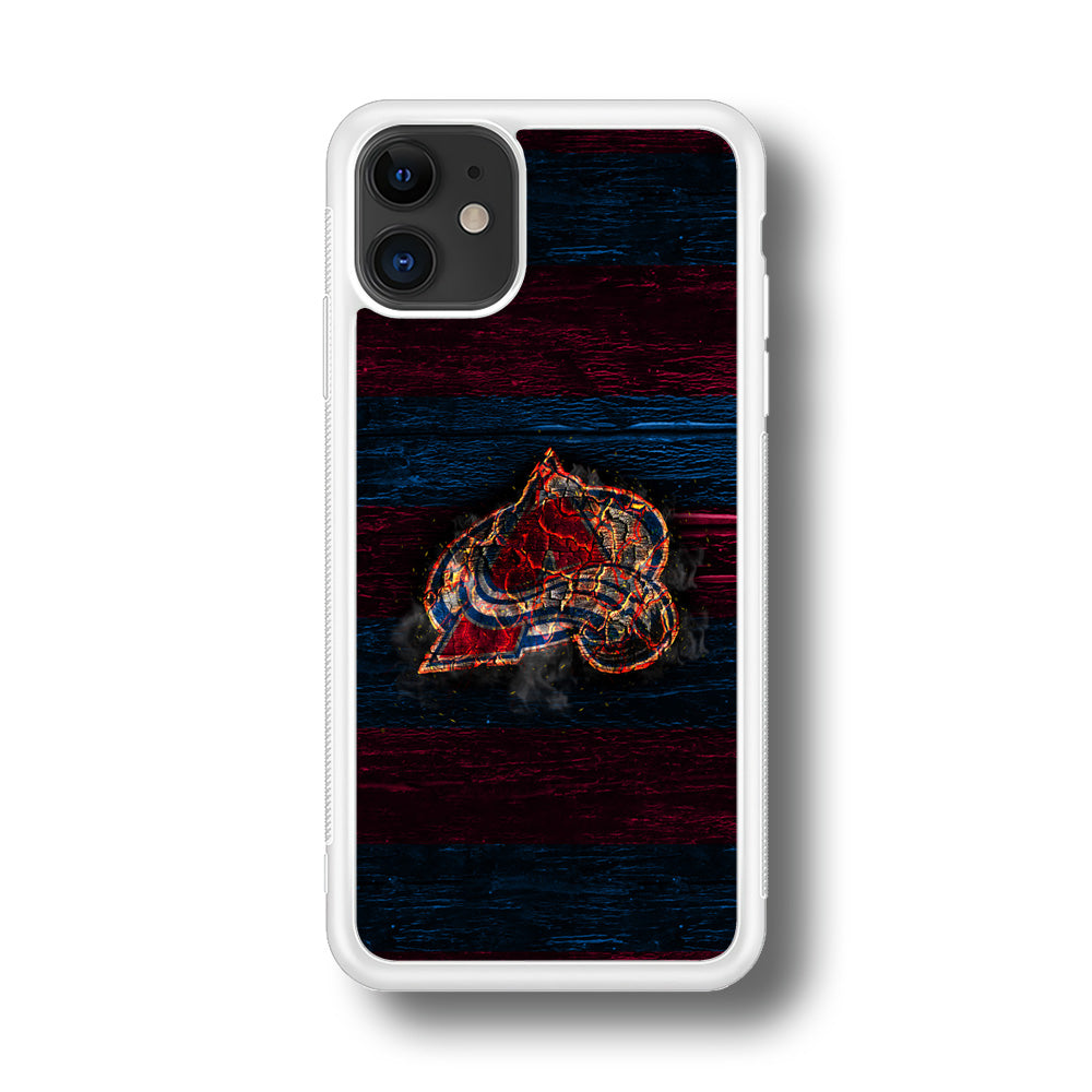 Hockey Colorado Avalanche NHL 002 iPhone 11 Case-Phone Case-Rubber White (2D Case)-Altracase
