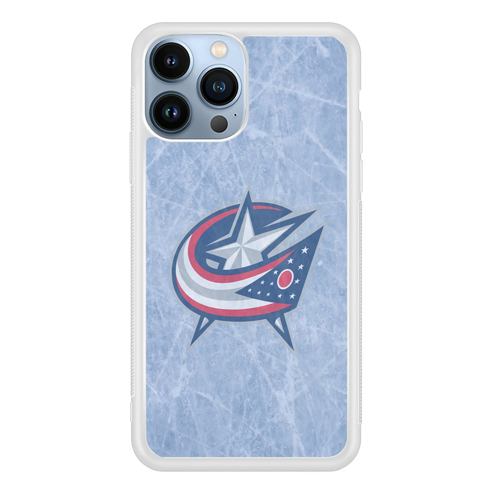 Hockey Columbus Blue Jackets NHL 001 iPhone 13 Pro Case-Phone Case-Rubber White (2D Case)-Altracase
