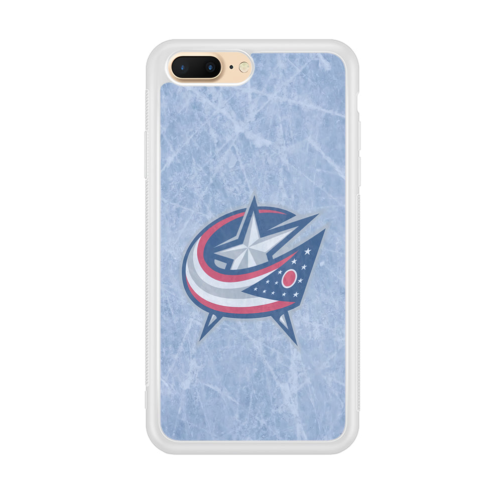 Hockey Columbus Blue Jackets NHL 001 iPhone 8 Plus Case-Phone Case-Rubber White (2D Case)-Altracase
