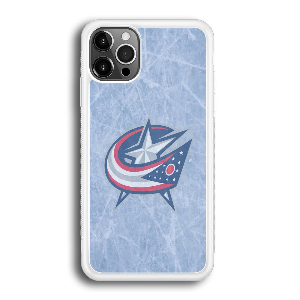 Hockey Columbus Blue Jackets NHL 001 iPhone 12 Pro Max Case-Phone Case-Rubber White (2D Case)-Altracase