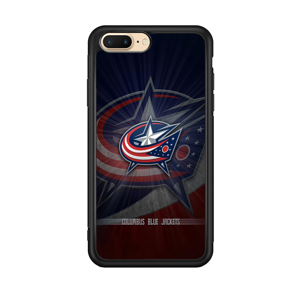 Hockey Columbus Blue Jackets NHL 002 iPhone 8 Plus Case-Phone Case-Rubber Black (2D Case)-Altracase