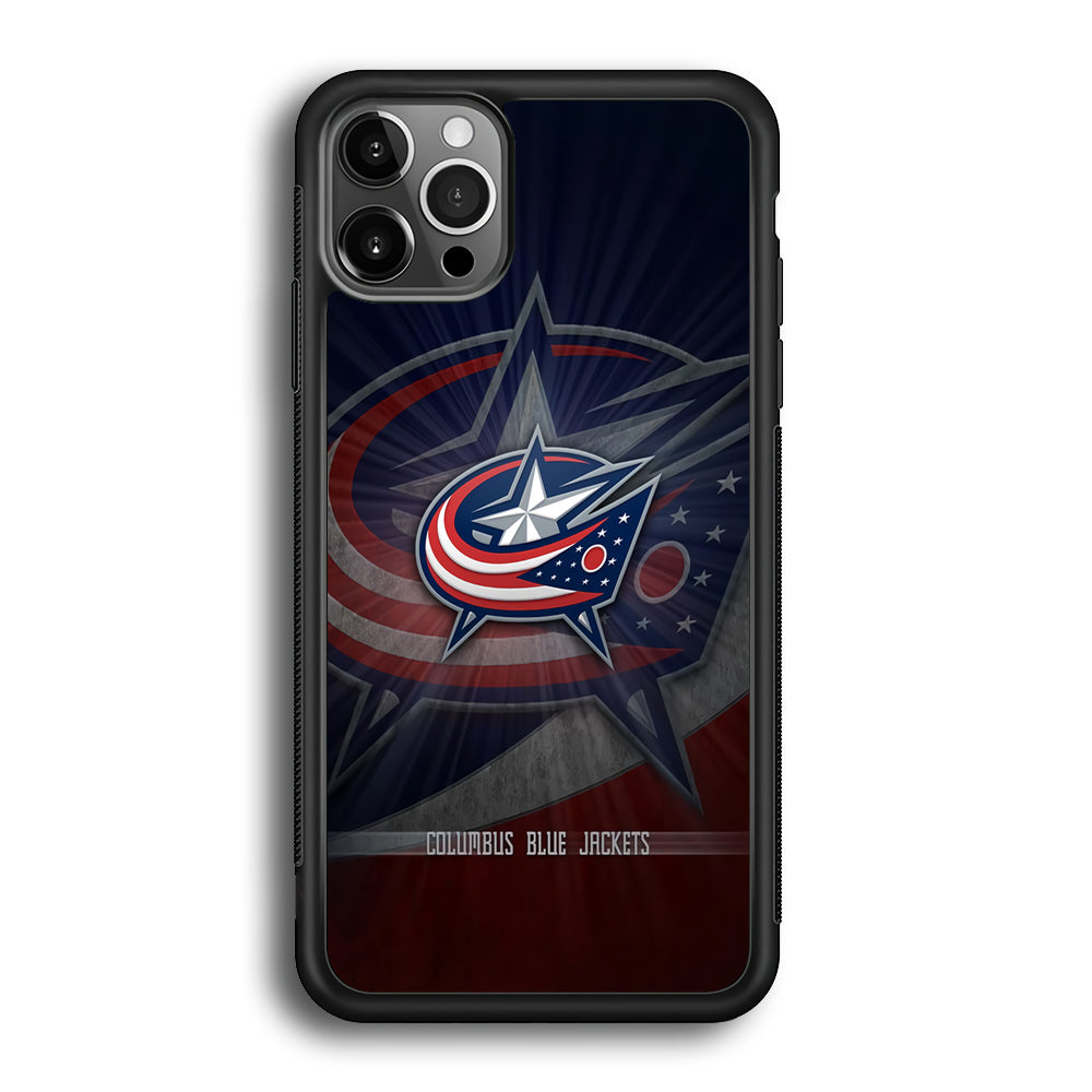 Hockey Columbus Blue Jackets NHL 002 iPhone 12 Pro Max Case-Phone Case-Rubber Black (2D Case)-Altracase