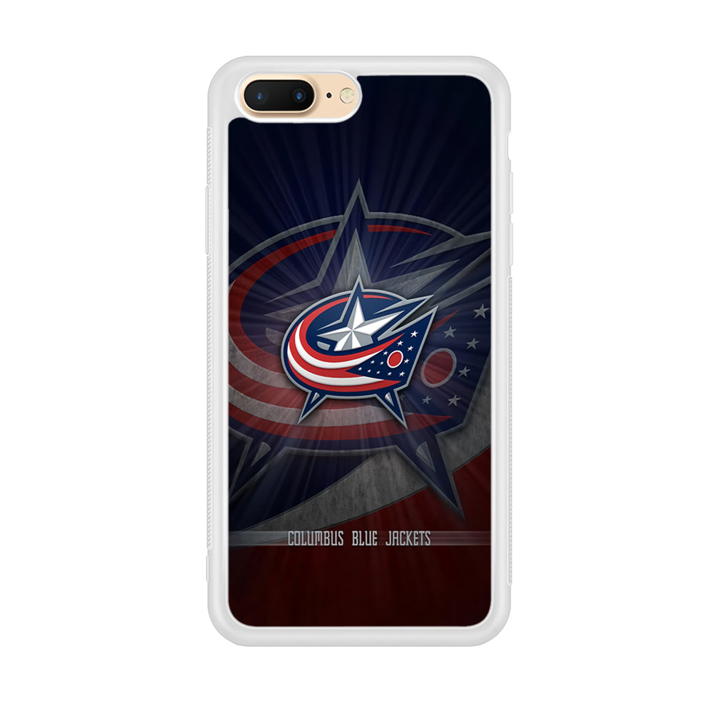 Hockey Columbus Blue Jackets NHL 002 iPhone 8 Plus Case-Phone Case-Rubber White (2D Case)-Altracase