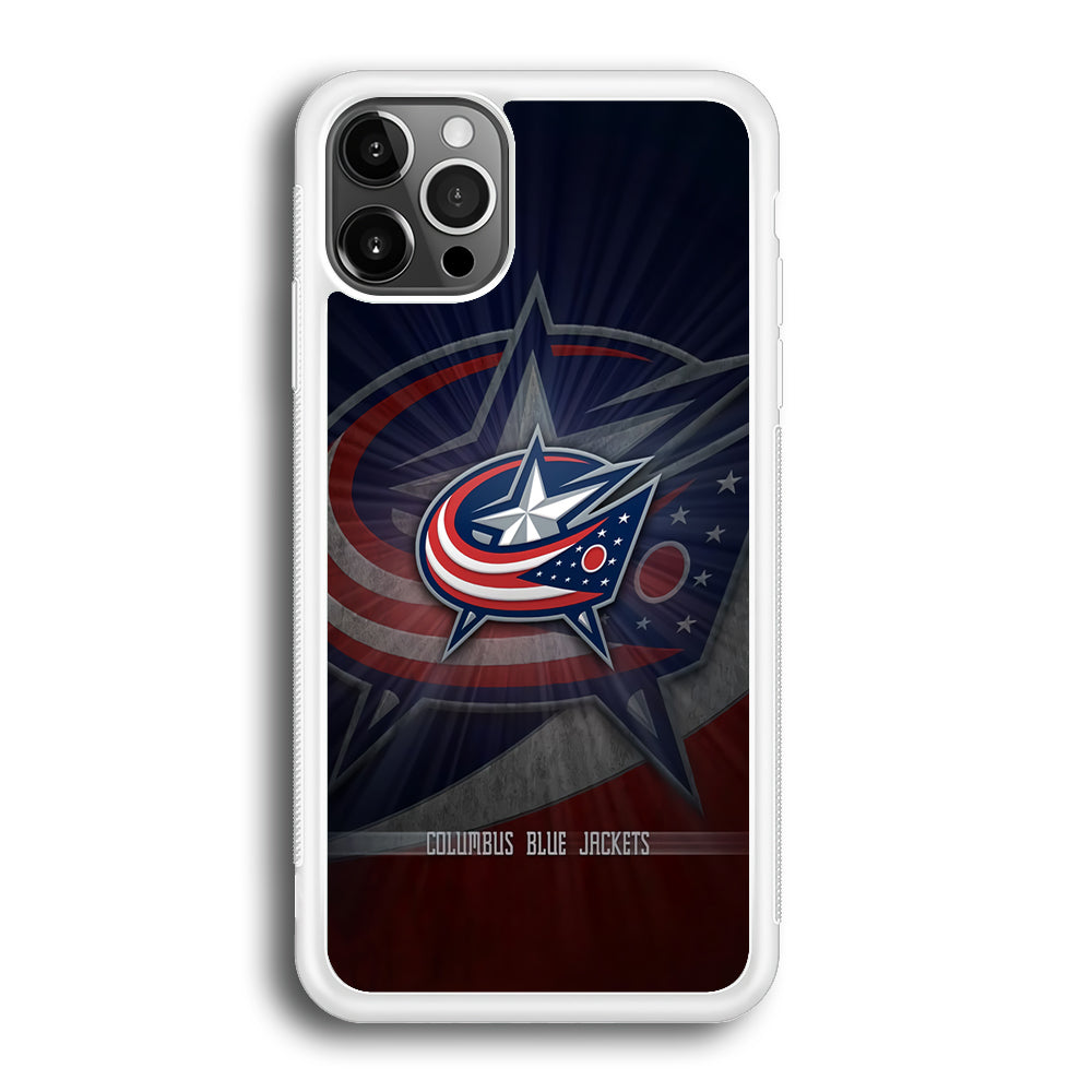 Hockey Columbus Blue Jackets NHL 002 iPhone 12 Pro Max Case-Phone Case-Rubber White (2D Case)-Altracase