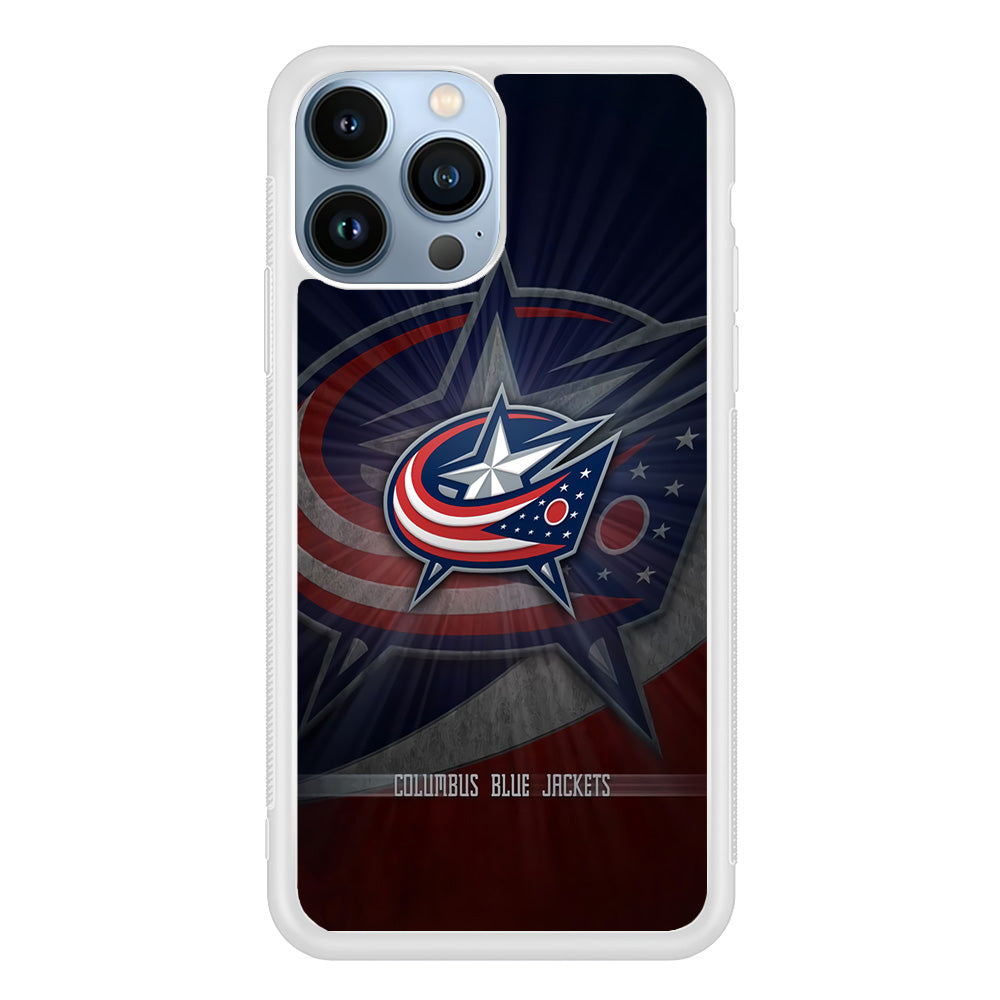 Hockey Columbus Blue Jackets NHL 002 iPhone 15 Pro Case-Phone Case-Rubber White (2D Case)-Altracase
