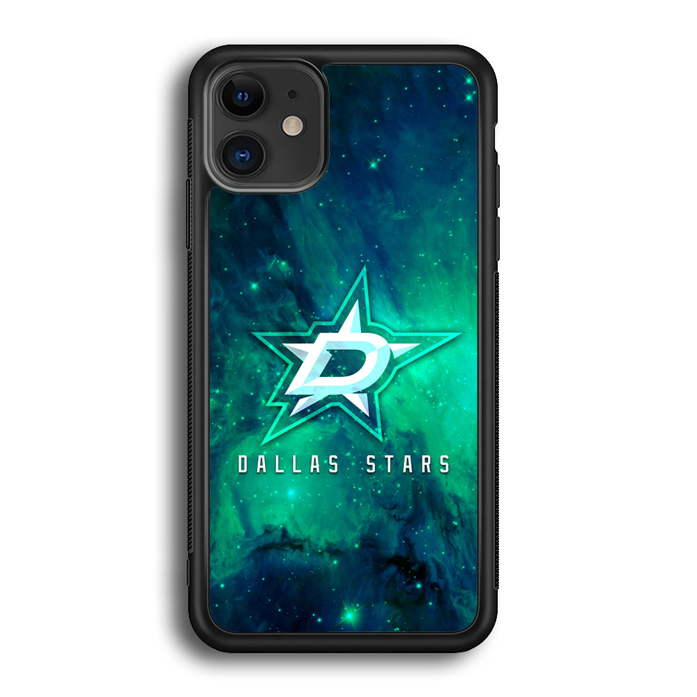 Hockey Dallas Stars NHL 001 iPhone 12 Case-Phone Case-Rubber Black (2D Case)-Altracase