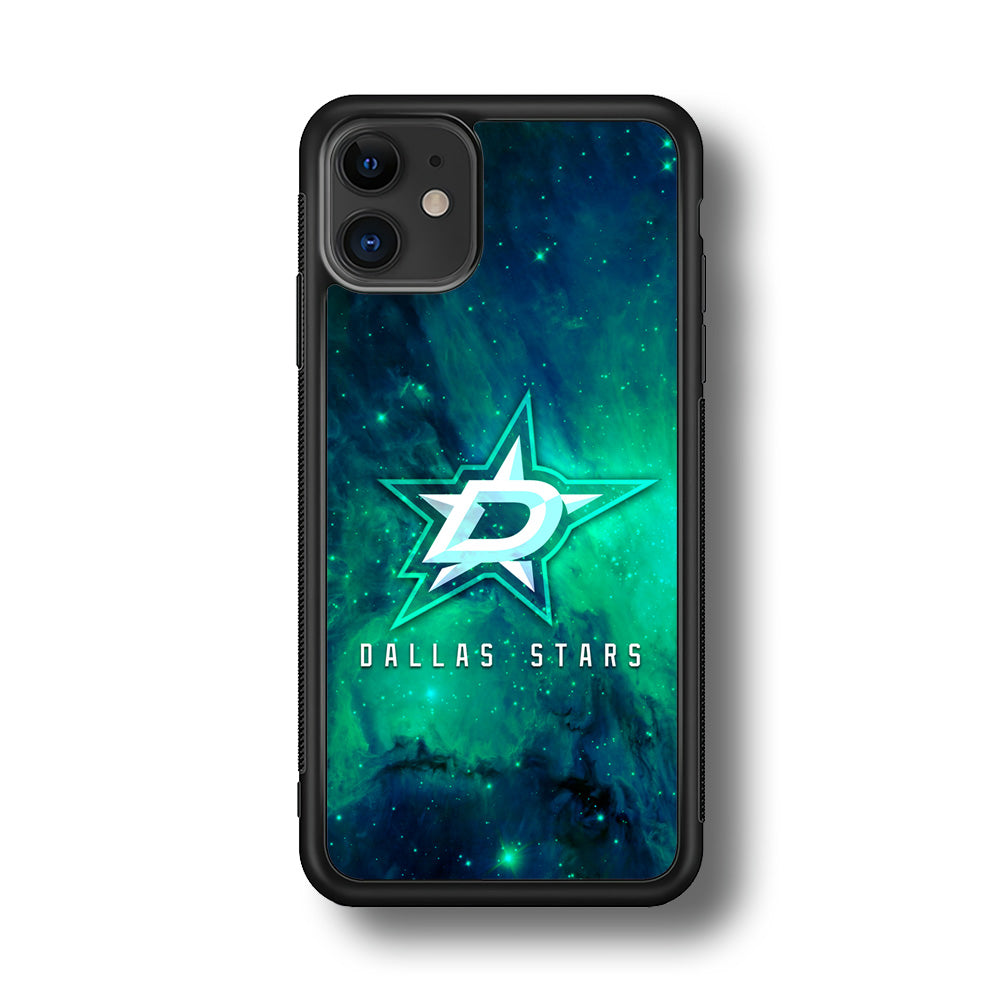 Hockey Dallas Stars NHL 001 iPhone 11 Case-Phone Case-Rubber Black (2D Case)-Altracase