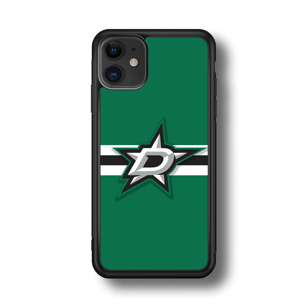 Hockey Dallas Stars NHL 002 iPhone 11 Case-Phone Case-Rubber Black (2D Case)-Altracase