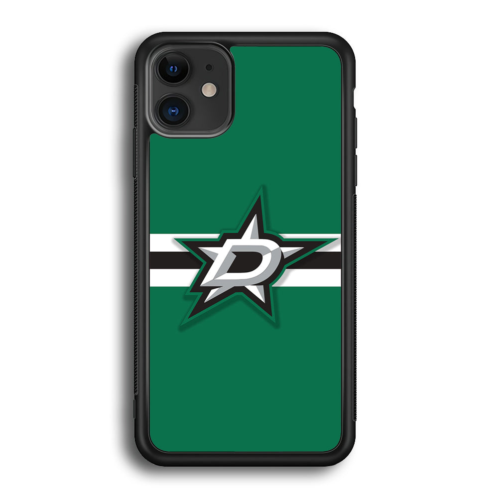 Hockey Dallas Stars NHL 002 iPhone 12 Case-Phone Case-Rubber Black (2D Case)-Altracase