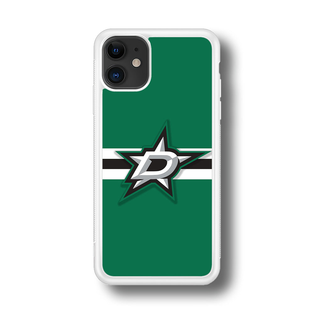 Hockey Dallas Stars NHL 002 iPhone 11 Case-Phone Case-Rubber White (2D Case)-Altracase