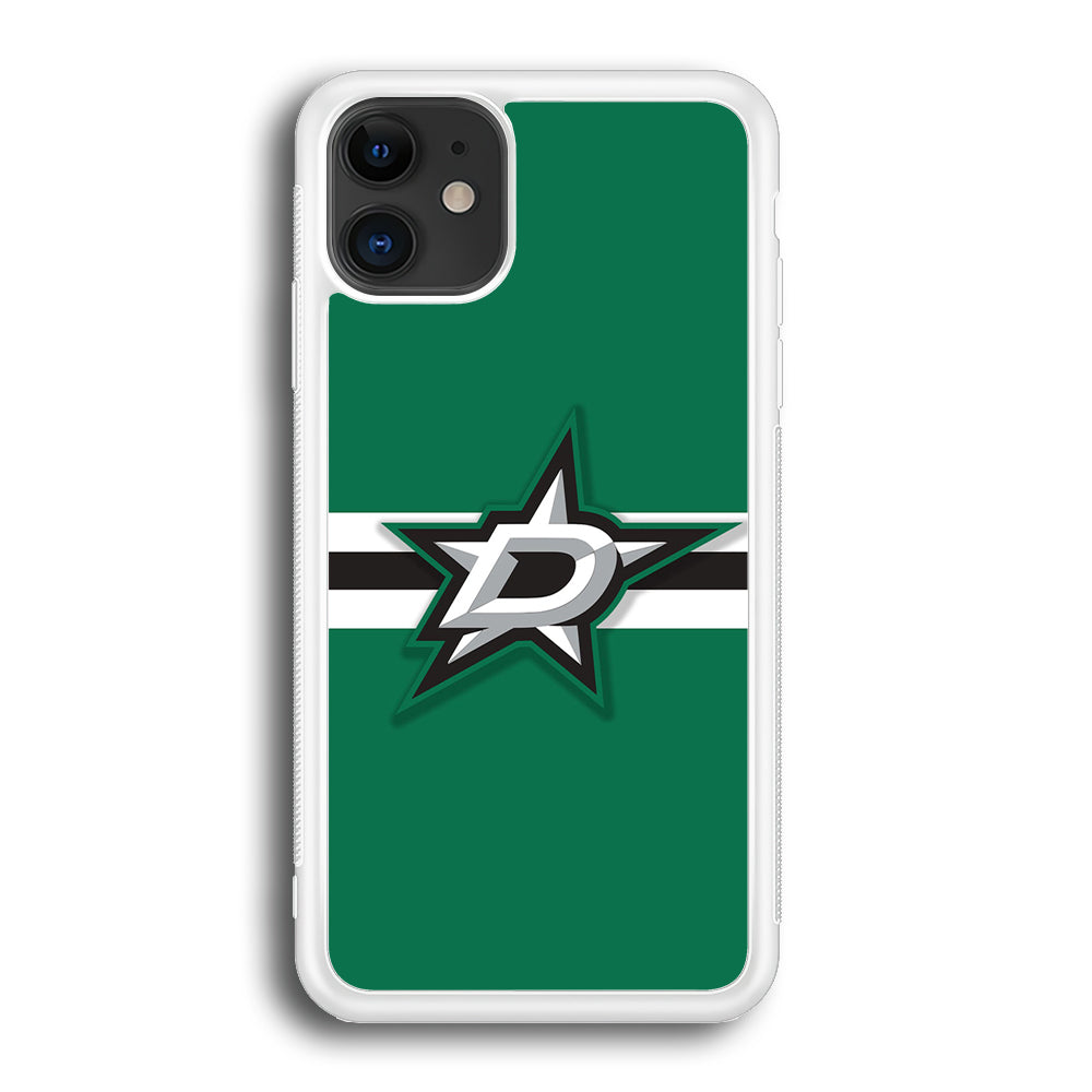 Hockey Dallas Stars NHL 002 iPhone 12 Case-Phone Case-Rubber White (2D Case)-Altracase
