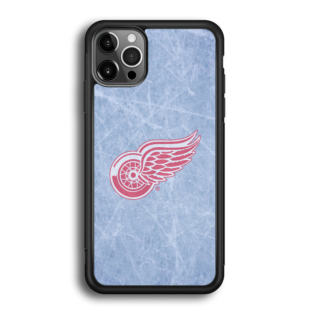 Hockey Detroit Red Wings NHL 001 iPhone 12 Pro Max Case-Phone Case-Rubber Black (2D Case)-Altracase