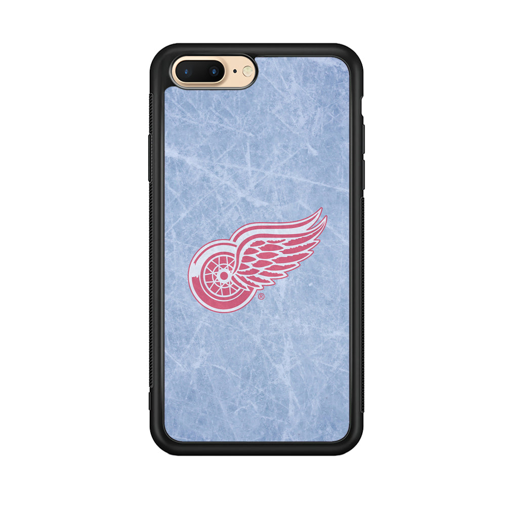 Hockey Detroit Red Wings NHL 001 iPhone 8 Plus Case-Phone Case-Rubber Black (2D Case)-Altracase