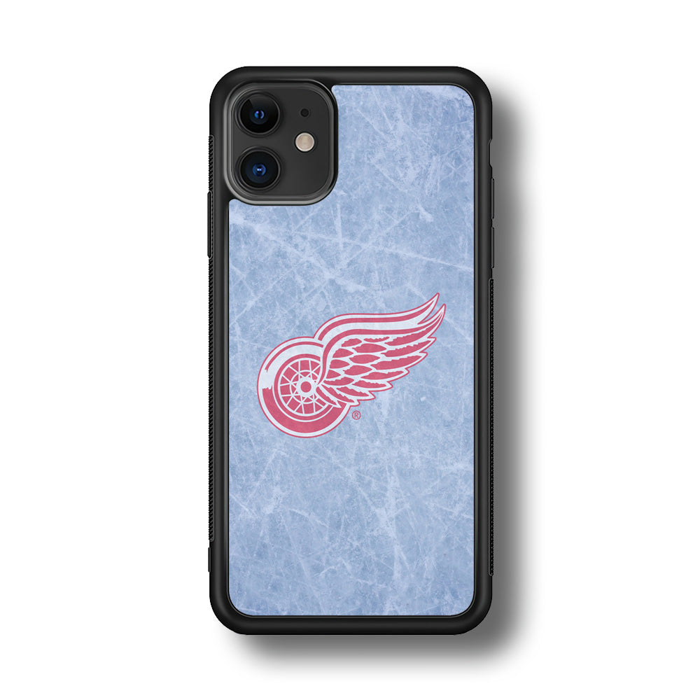 Hockey Detroit Red Wings NHL 001 iPhone 11 Case-Phone Case-Rubber Black (2D Case)-Altracase