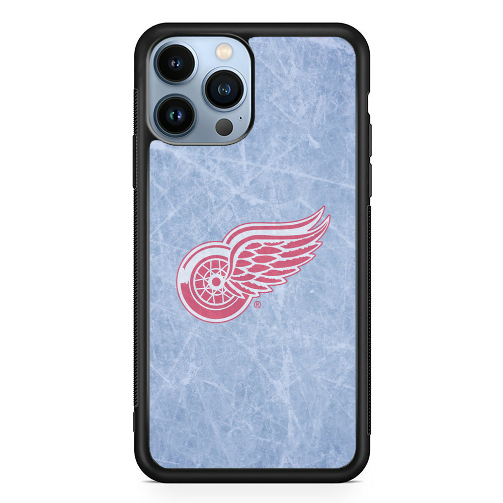 Hockey Detroit Red Wings NHL 001 iPhone 15 Pro Case-Phone Case-Rubber Black (2D Case)-Altracase