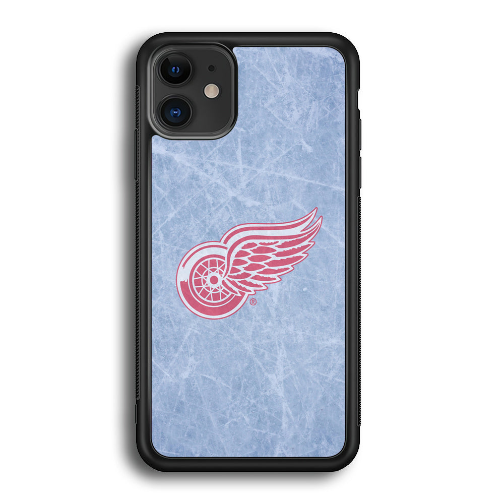 Hockey Detroit Red Wings NHL 001 iPhone 12 Mini Case-Phone Case-Rubber Black (2D Case)-Altracase