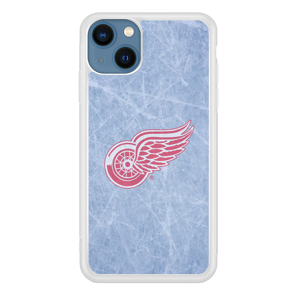 Hockey Detroit Red Wings NHL 001 iPhone 13 Mini Case-Phone Case-Rubber White (2D Case)-Altracase