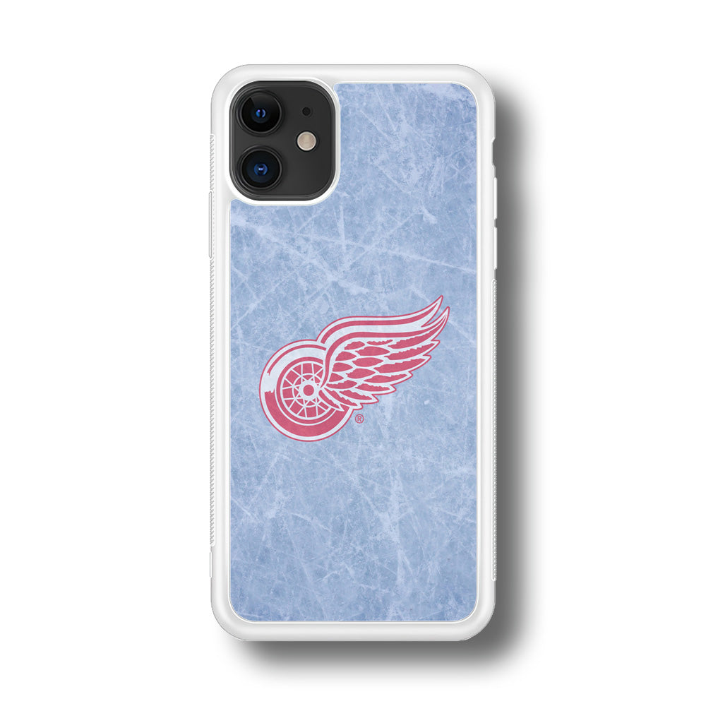 Hockey Detroit Red Wings NHL 001 iPhone 11 Case-Phone Case-Rubber White (2D Case)-Altracase
