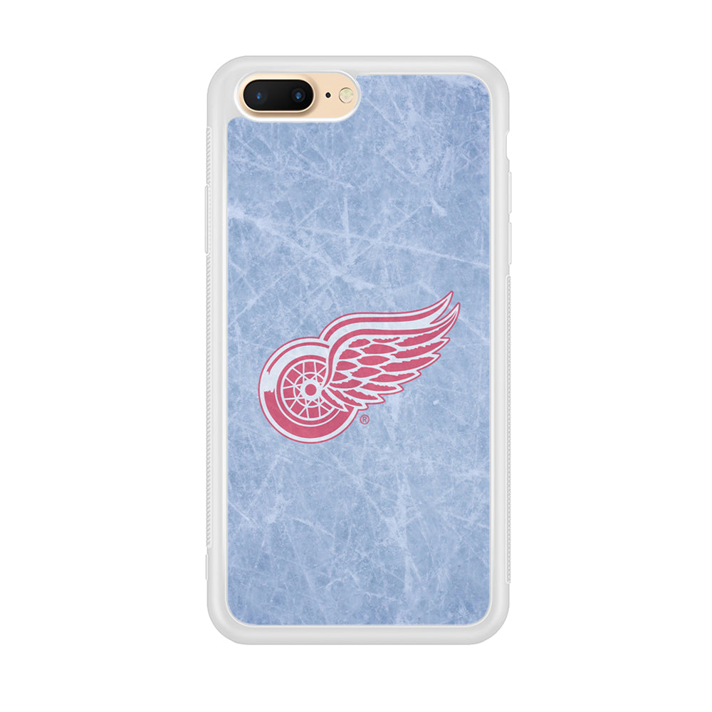 Hockey Detroit Red Wings NHL 001 iPhone 8 Plus Case-Phone Case-Rubber White (2D Case)-Altracase