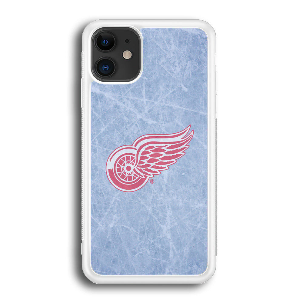 Hockey Detroit Red Wings NHL 001 iPhone 12 Mini Case-Phone Case-Rubber White (2D Case)-Altracase