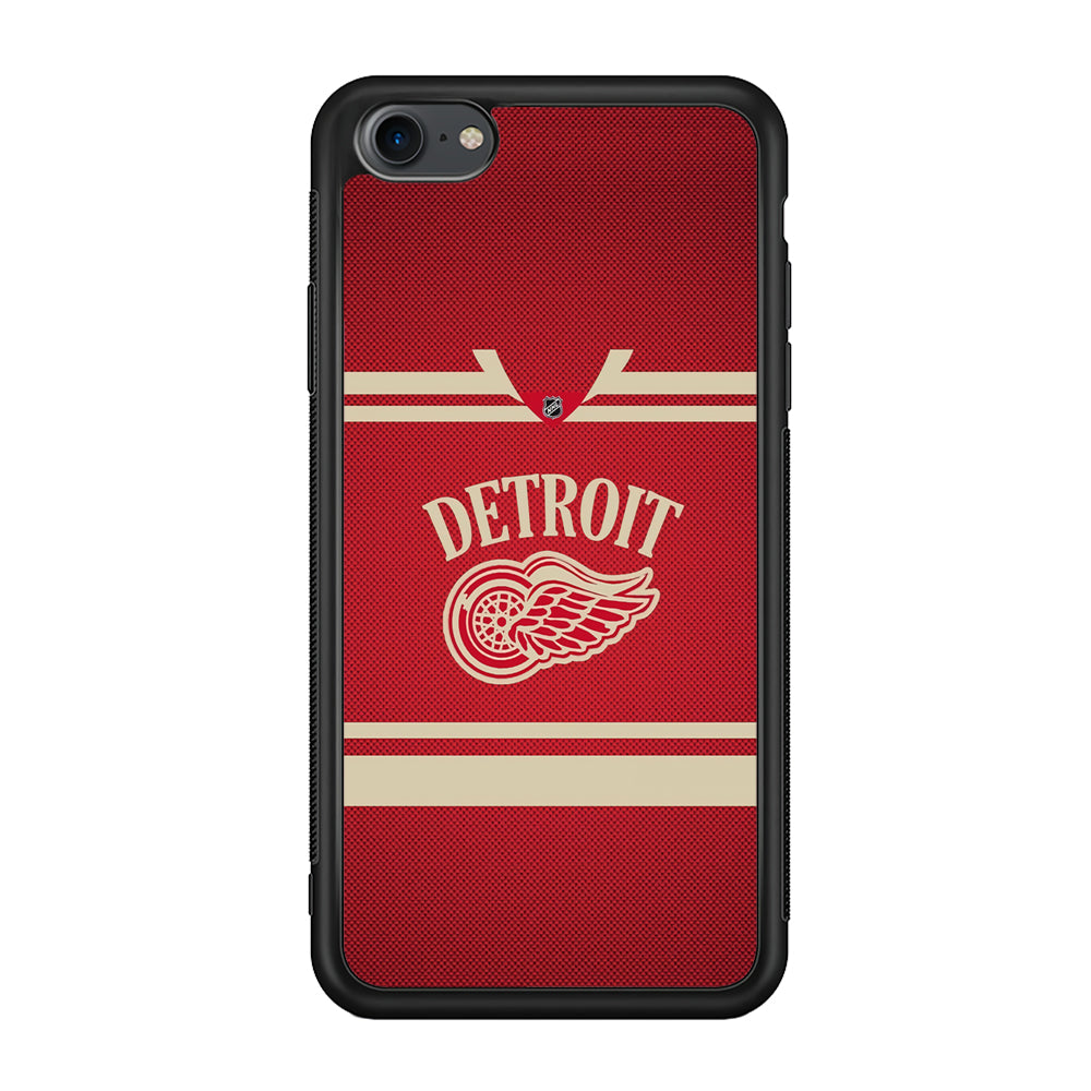 Hockey Detroit Red Wings NHL 002 iPhone 7 Case-Phone Case-Rubber Black (2D Case)-Altracase