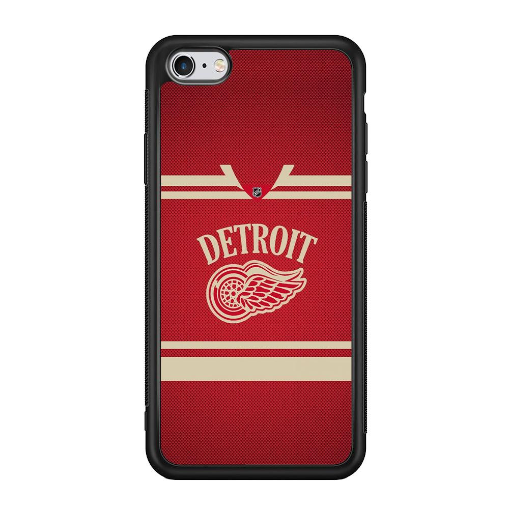 Hockey Detroit Red Wings NHL 002 iPhone 6 | 6s Case-Phone Case-Rubber Black (2D Case)-Altracase