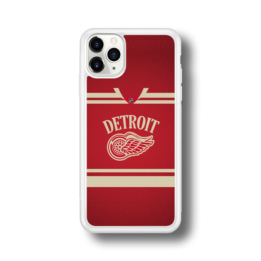Hockey Detroit Red Wings NHL 002 iPhone 11 Pro Case-Phone Case-Rubber White (2D Case)-Altracase