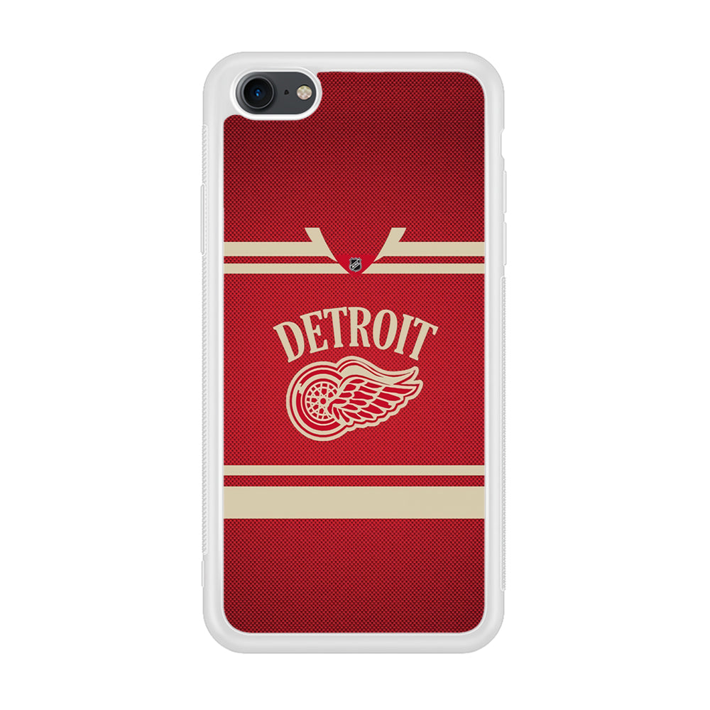 Hockey Detroit Red Wings NHL 002 iPhone 7 Case-Phone Case-Rubber White (2D Case)-Altracase