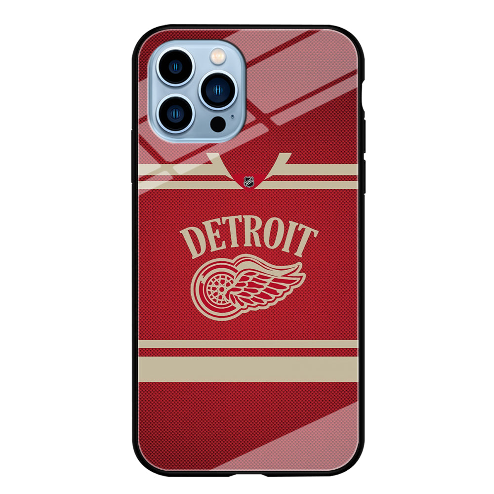 Hockey Detroit Red Wings NHL 002 iPhone 13 Pro Case-Phone Case-Tempered Glass Case-Altracase
