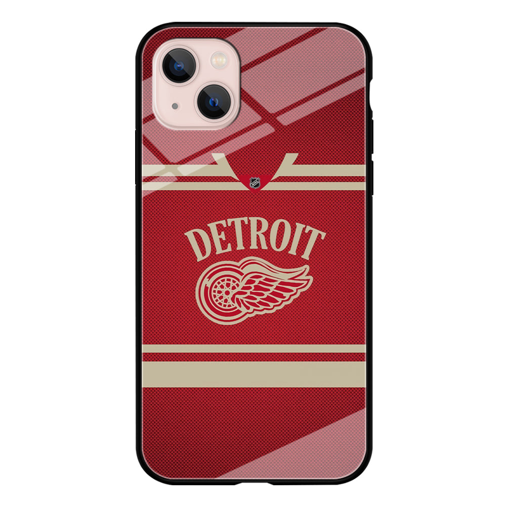 Hockey Detroit Red Wings NHL 002 iPhone 13 Mini Case-Phone Case-Tempered Glass Case-Altracase