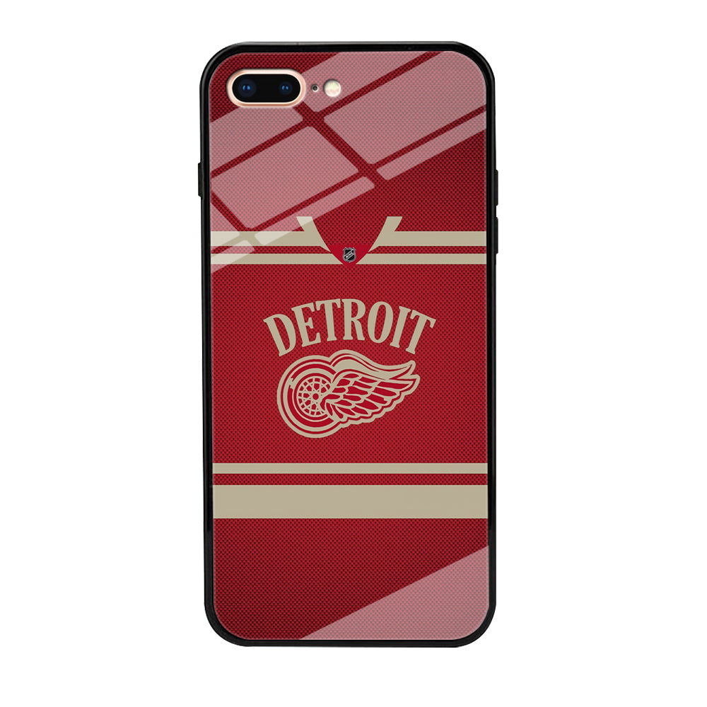 Hockey Detroit Red Wings NHL 002 iPhone 8 Plus Case-Phone Case-Tempered Glass Case-Altracase