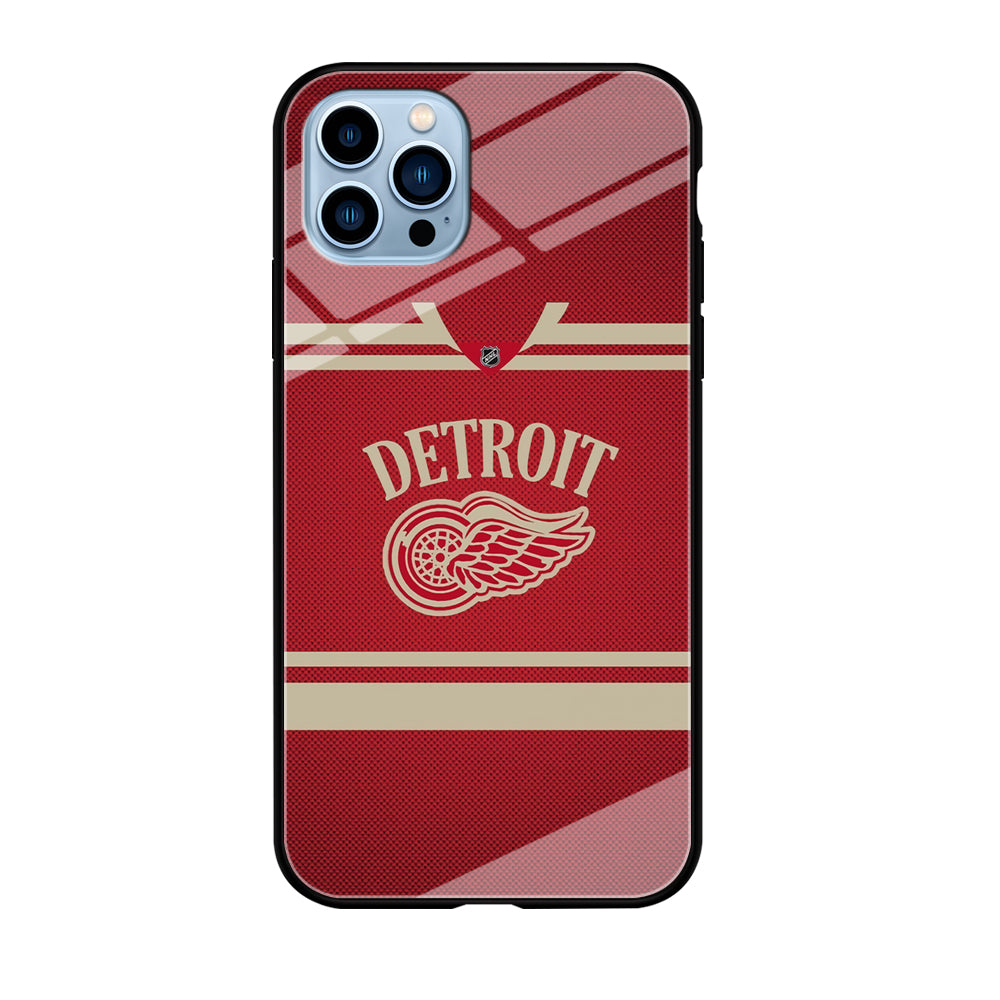 Hockey Detroit Red Wings NHL 002 iPhone 12 Pro Max Case-Phone Case-Tempered Glass Case-Altracase