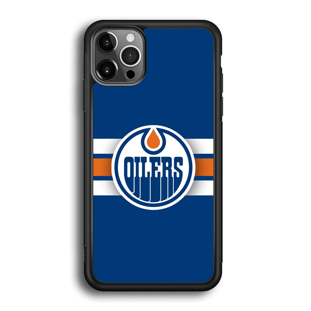 Hockey Edmonton Oilers NHL 001 iPhone 12 Pro Max Case-Phone Case-Rubber Black (2D Case)-Altracase