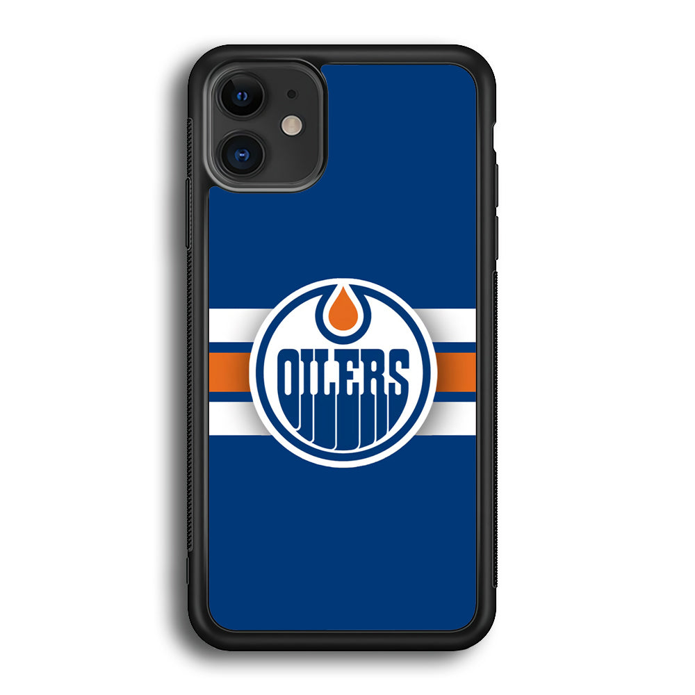 Hockey Edmonton Oilers NHL 001 iPhone 12 Case-Phone Case-Rubber Black (2D Case)-Altracase